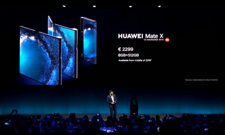 Huawei представляє складний телефон Mate X на MWC 2019